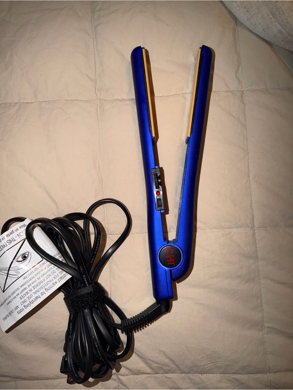 CHI Blue Ceramic Mini Flat Iron Straightener for Women